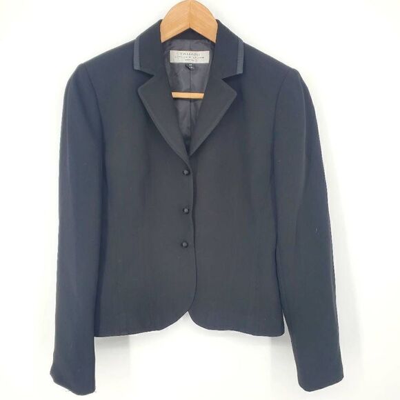 Tahari ASL Women's Black Blazer Jacket Size 2 Petite - Picture 1 of 5